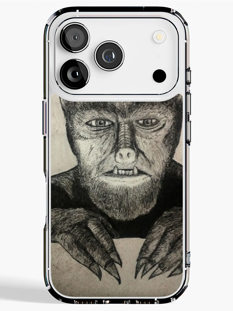 Thumbnail 1 of 5, iPhone Case, WereWolf designed and sold by RGIllustrations.