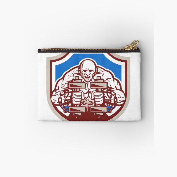 Item preview, Strongman Lifting Dumbbells Shield Retro designed and sold by patrimonio.