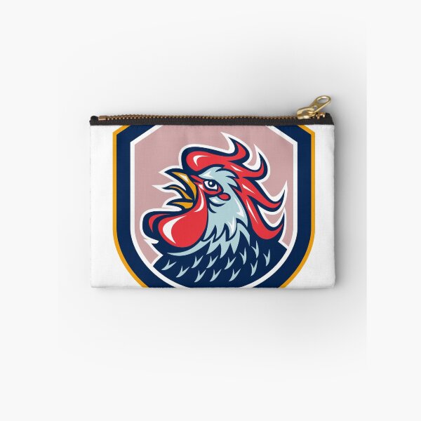 Item preview, Rooster Cockerel Crowing Shield Retro designed and sold by patrimonio.