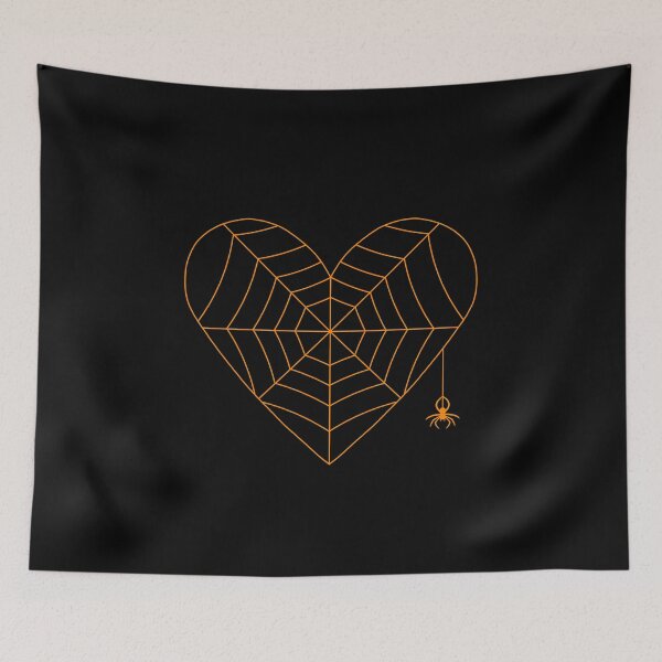 Item preview, Spiderweb Heart - Orange designed and sold by TheeForestFox Shop.
