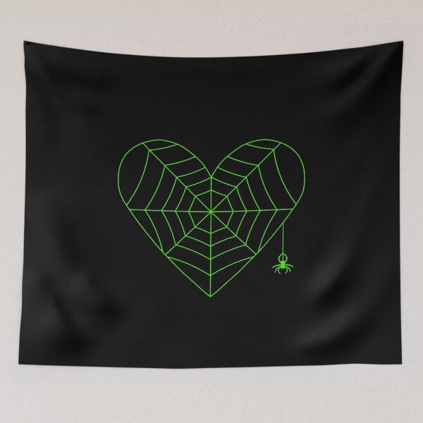 Item preview, Spiderweb Heart - Green designed and sold by TheeForestFox Shop.