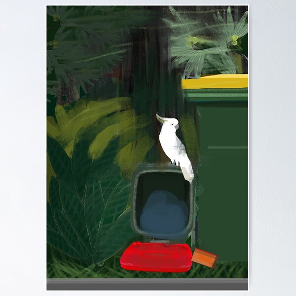 Wheelie Bin Down Two Bins Cocky 2021 Poster