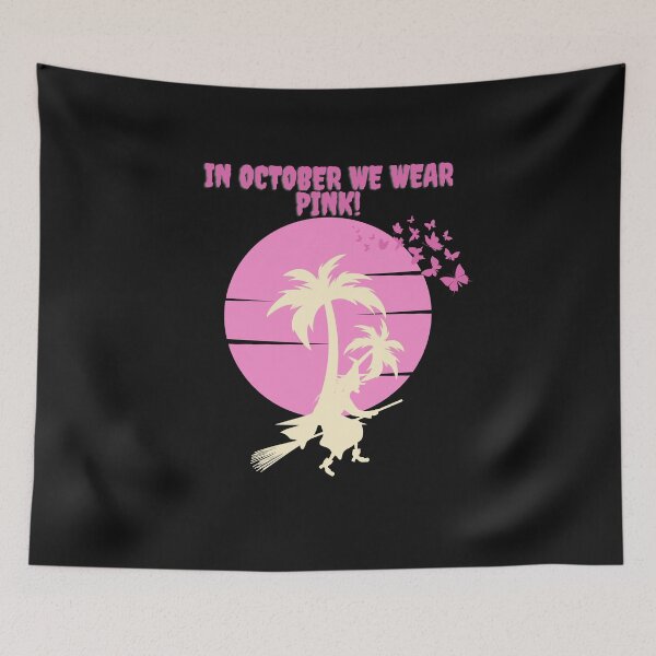 Item preview, IN October We Wear Pink Breast Cancer Awarness Spooky Witch Horror Halloween Costume designed and sold by Benmassaoud.