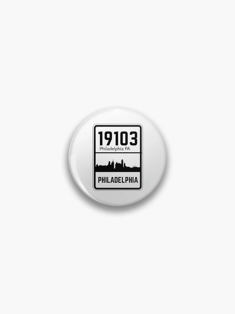 Thumbnail 1 of 3, Pin, Philadelphia Zip Code 19103 designed and sold by Rajadrone.