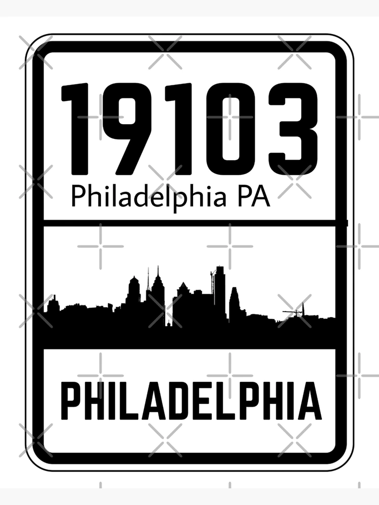 Thumbnail 2 of 2, Greeting Card, Philadelphia Zip Code 19103 designed and sold by Rajadrone.