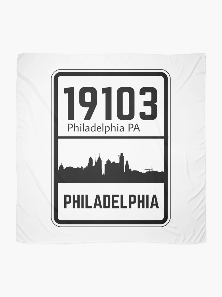 Thumbnail 2 of 3, Scarf, Philadelphia Zip Code 19103 designed and sold by Rajadrone.