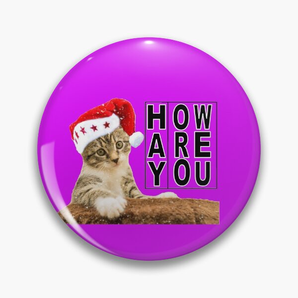 Item preview, Hay How Are You Christmas Kitty with Black Letters designed and sold by AliCatOriginals.
