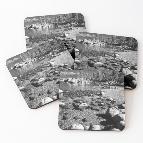 Item preview, Shore of Lake Tahoe - Black and White photo designed and sold by Kathleen Douglas.