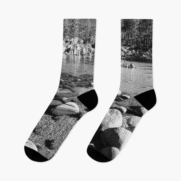 Item preview, Shore of Lake Tahoe - Black and White photo designed and sold by Kathleen Douglas.