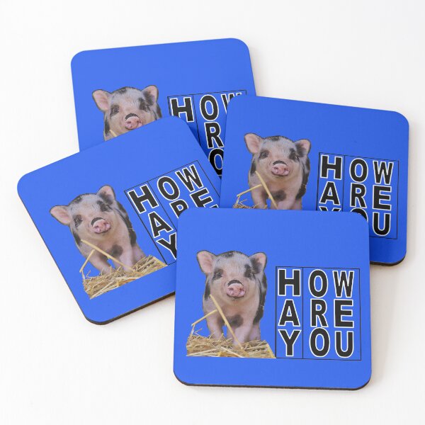 Item preview, Hay How Are You Pig Light Black Letters designed and sold by AliCatOriginals.