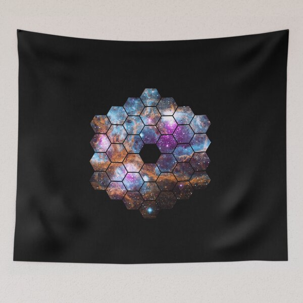 Item preview, James Webb Space Telescope Mirrors JWST Galaxy Stars Planets Moons designed and sold by IdlyBlue.