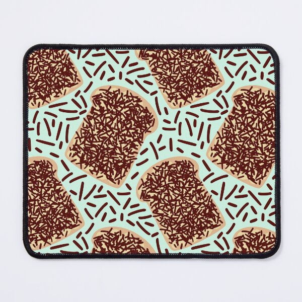 Item preview, Chocolate Sprinkles Hagelslag On Toast Pattern Light Turquoise designed and sold by cashewdays.