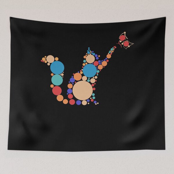 Item preview, Dot-Art-Cat-Butterfly designed and sold by JanetParker01.