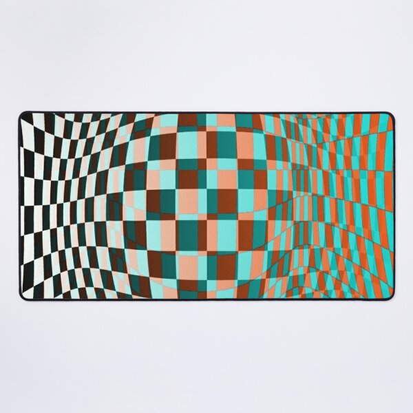 #Optical #Checker #Illusion #Pattern, design, chess, abstract, grid, square, checkerboard, illusion Desk Mat