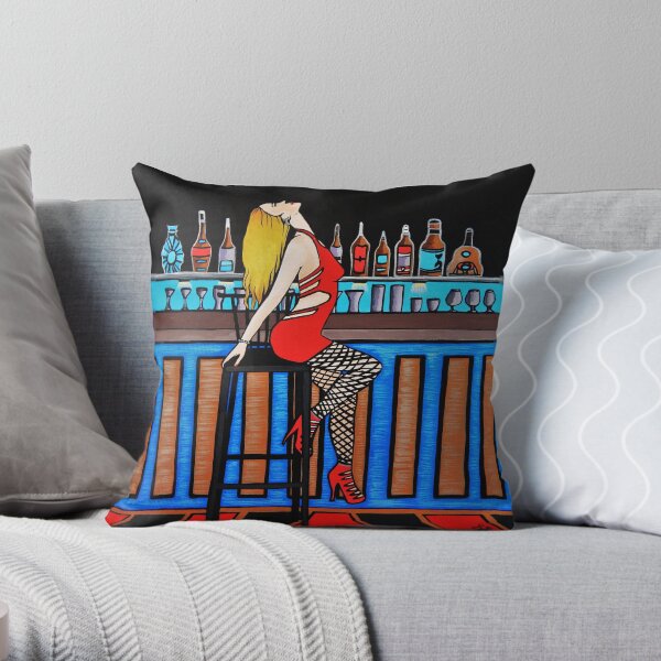 The Bar Life Throw Pillow