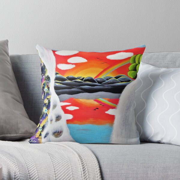 Beyond the Waterfall Throw Pillow