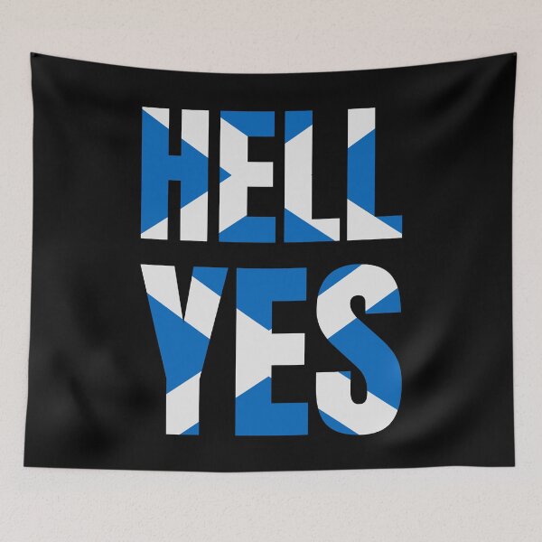 Item preview, Hell Yes - Saltire - Scottish Flag Blue - Independence designed and sold by Indy2tees.