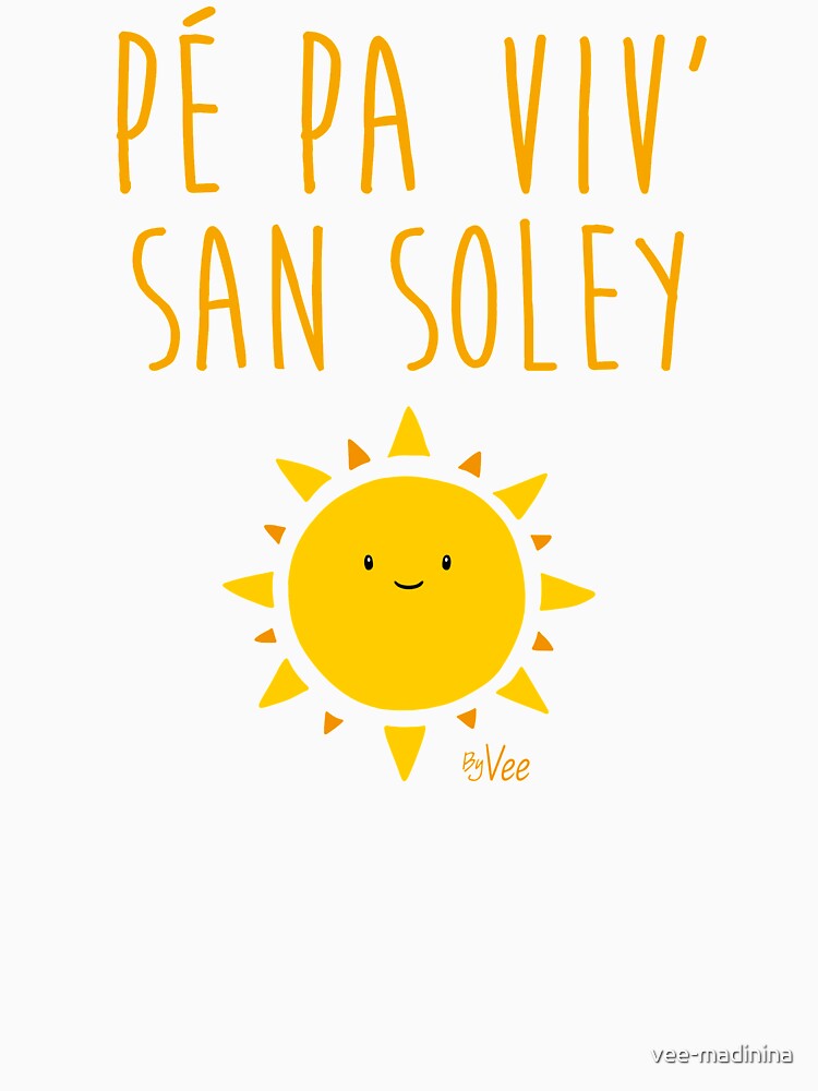 Aperçu 3 sur 3. T-shirt baseball manches ¾ avec l'œuvre Pé pa viv' san soley créée et vendue par vee-madinina.