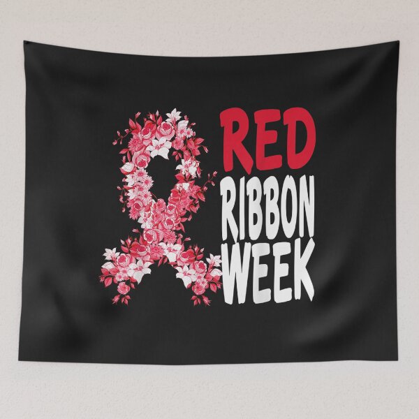 Item preview, We Wear Red For Red Ribbon Week Awareness Rainbow T-Shirt designed and sold by Bobby-Bancel.