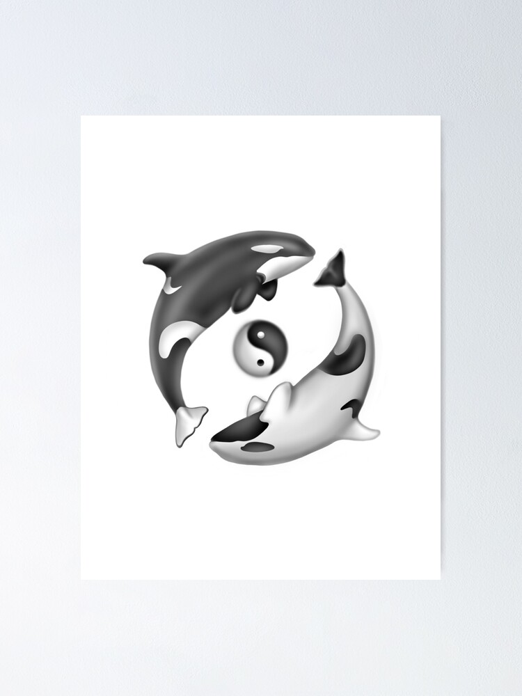“Orca Yin and Yang” Poster for Sale by crystal-city | Redbubble