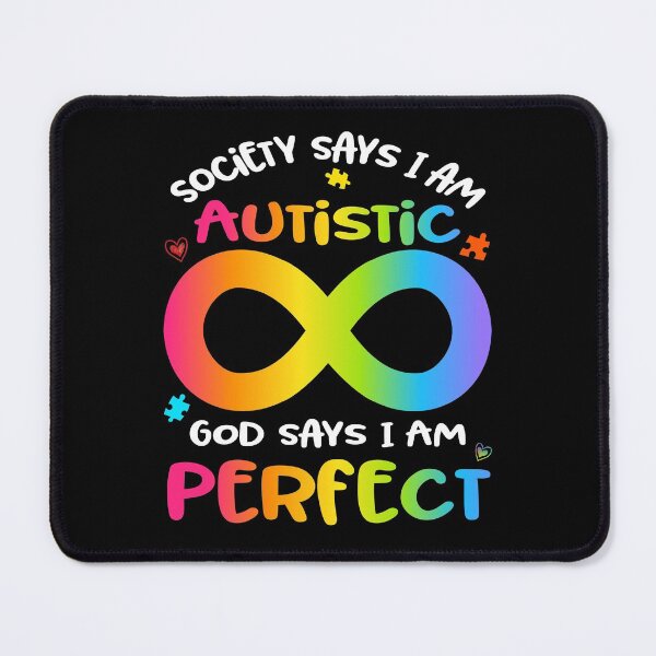 Item preview, Society Says I Am Autistic God Says I Am Perfect, Autism Infinity Symbol, Autism Month, Support Autism Gifts designed and sold by StepnitzStore.