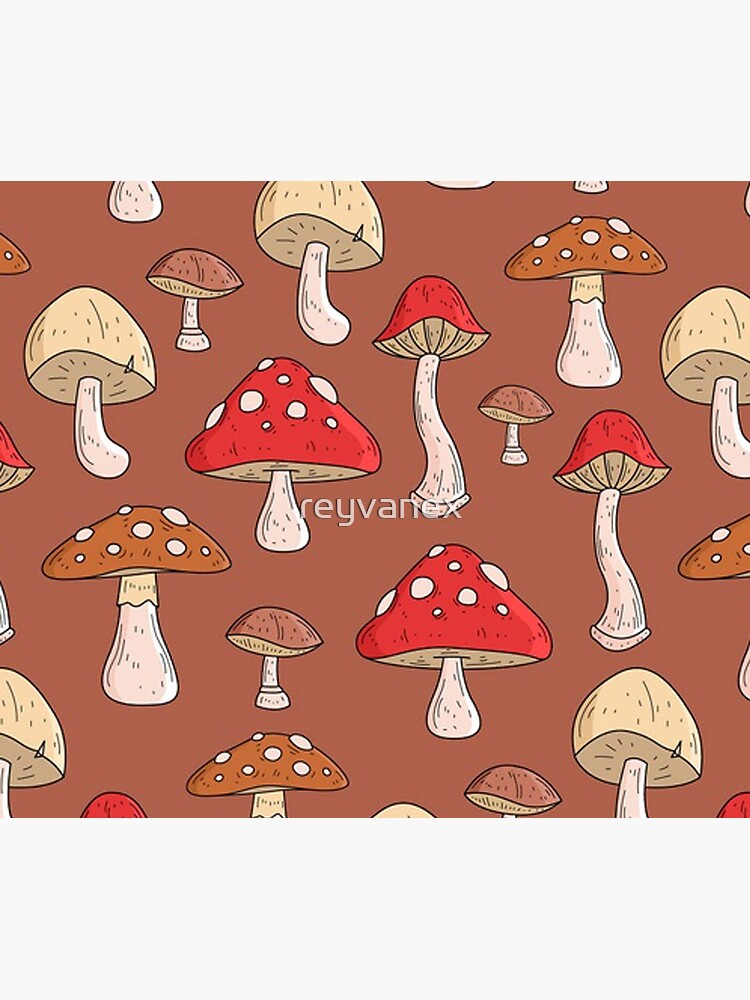 Discover Mushroom brown pattern Shower Curtain