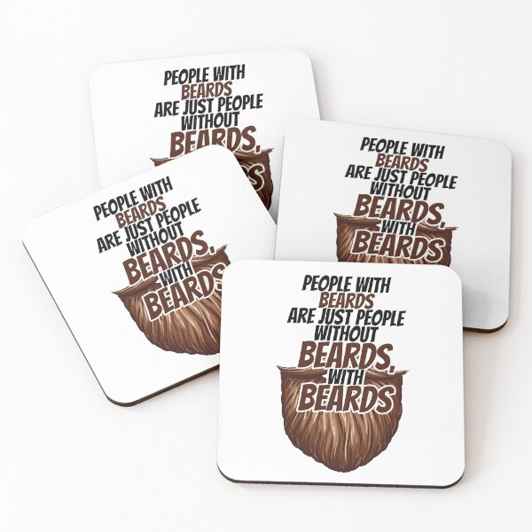 Item preview, People with beards are just people without beards, with beards designed and sold by Sticker Up.