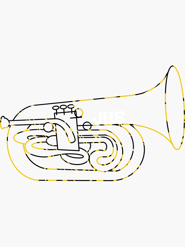 "JHS Euphonium Outline" Sticker for Sale by imgpine610 Redbubble