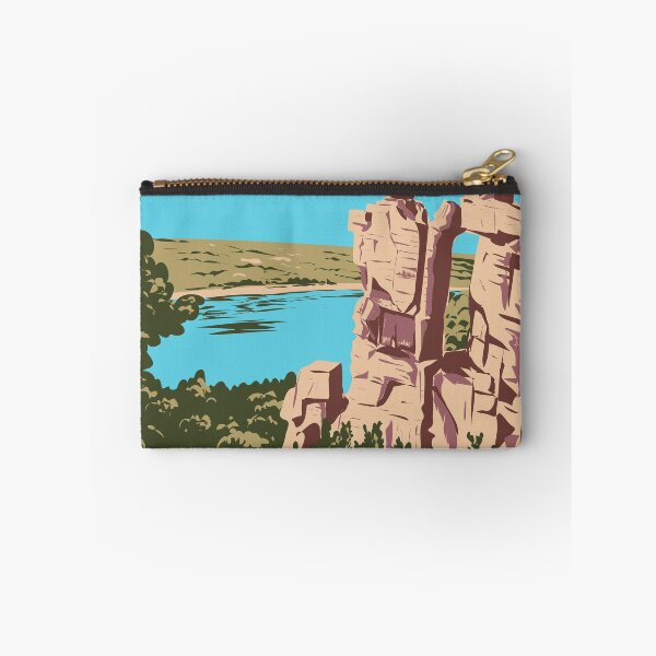 Item preview, Devils Doorway in Devil's Lake State Park located in Baraboo Wisconsin WPA Poster Art designed and sold by patrimonio.