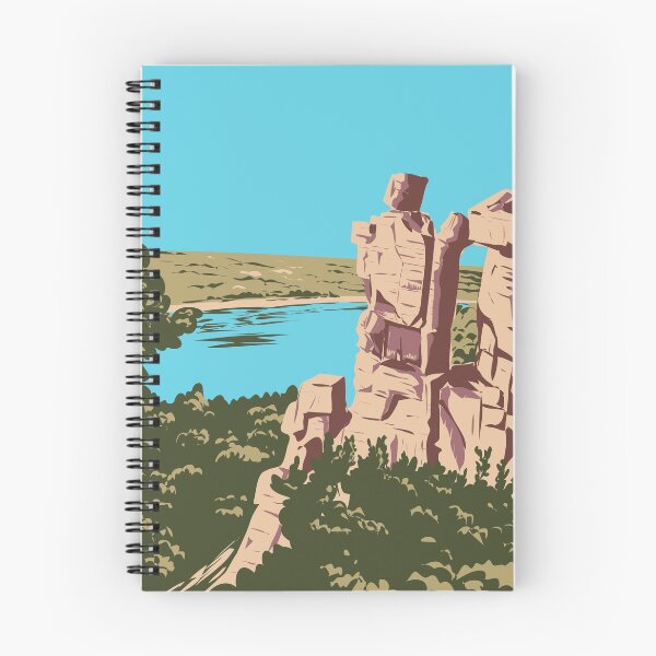 Item preview, Devils Doorway in Devil's Lake State Park located in Baraboo Wisconsin WPA Poster Art designed and sold by patrimonio.