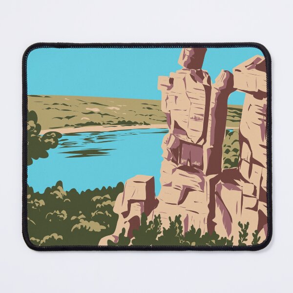 Item preview, Devils Doorway in Devil's Lake State Park located in Baraboo Wisconsin WPA Poster Art designed and sold by patrimonio.