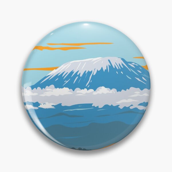 Item preview, Mount Kilimanjaro Dormant Volcano in Tanzania the Highest Mountain in Africa WPA Poster Art designed and sold by patrimonio.