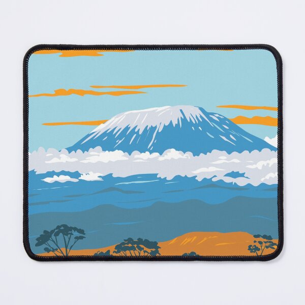 Item preview, Mount Kilimanjaro Dormant Volcano in Tanzania the Highest Mountain in Africa WPA Poster Art designed and sold by patrimonio.