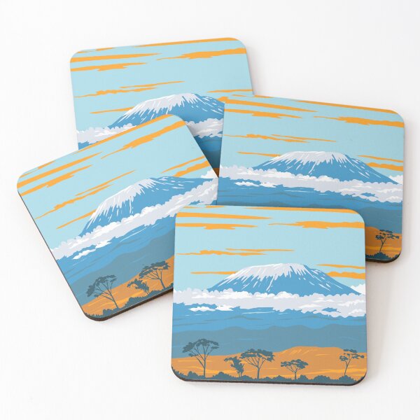 Item preview, Mount Kilimanjaro Dormant Volcano in Tanzania the Highest Mountain in Africa WPA Poster Art designed and sold by patrimonio.