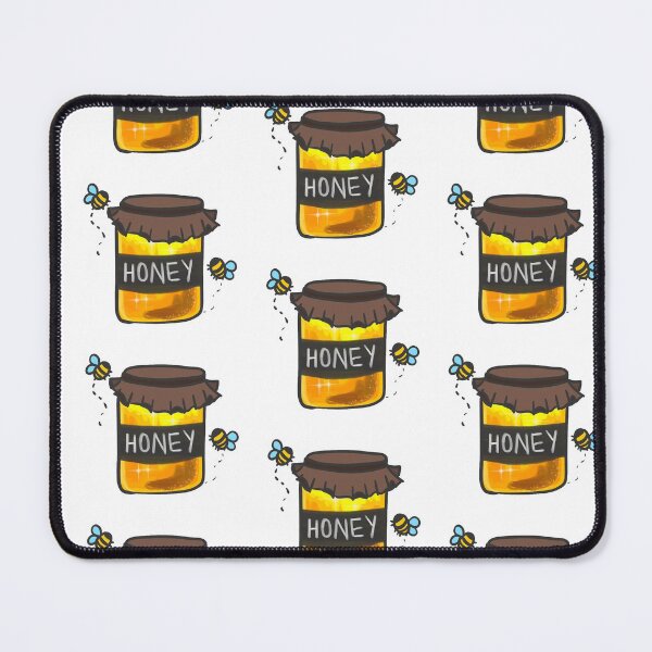 Cute Cartoon Honey Jar Bees Honeybee Sweet Mouse Pad