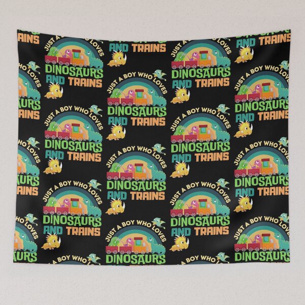 Artikelvorschau, Just a boy who loves dinosaurs and trains entworfen und verkauft von Therapybykelly.