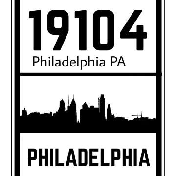 Artwork thumbnail, Philadelphia PA Zip Code 19104 by Rajadrone