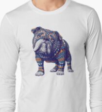 Englische Bulldogge (Farbversion) Langarmshirt