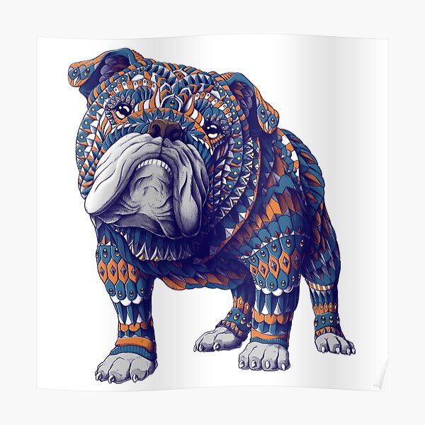English Bulldog (Color Version) Poster