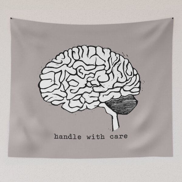 Item preview, Handle with Care | Mental Health | Brain | Handle the Brain with Care designed and sold by Aspire Happy Art.