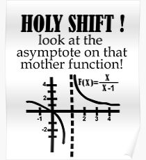 Holy Shift Look Asymptote That Mother Function black Poster