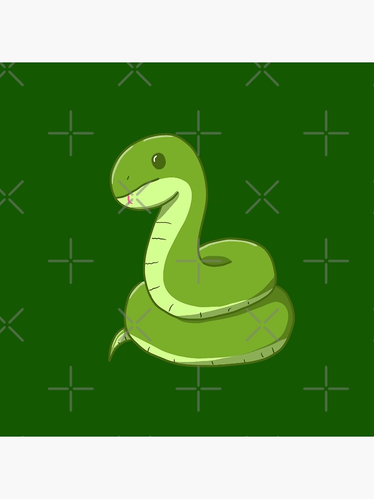 Cute Green Snake  Art Board Print for Sale by KaitLouise