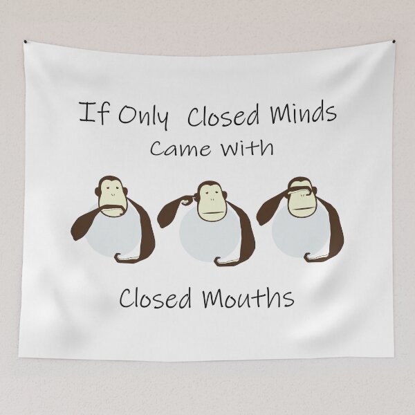 Item preview, If Only Closed Minds Came With Closed Mouths Classic T-Shirt, designed and sold by US50.