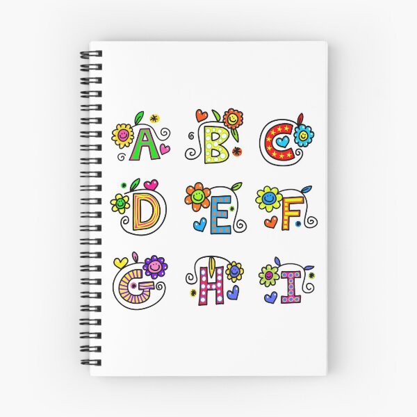 Item preview, Alphabet Sticker Pack #1 of 3 Letters A - I Bright Colors  Dots Squares Circle Patterns Smiley Faces designed and sold by Hanlar.