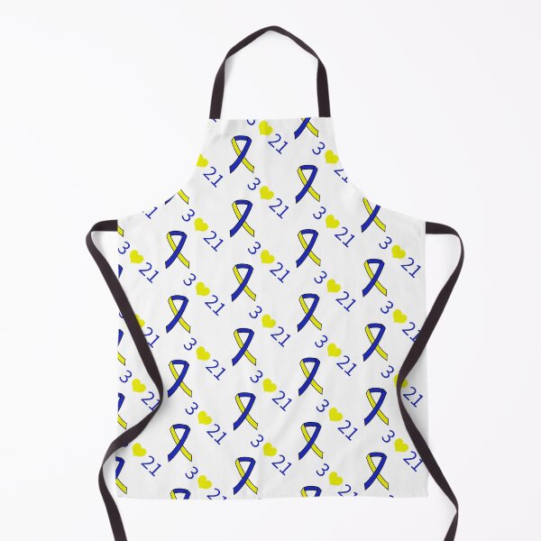 Item preview, Down Syndrome Blue And Yellow Awareness Ribbon White Background designed and sold by KTCreativeSide.