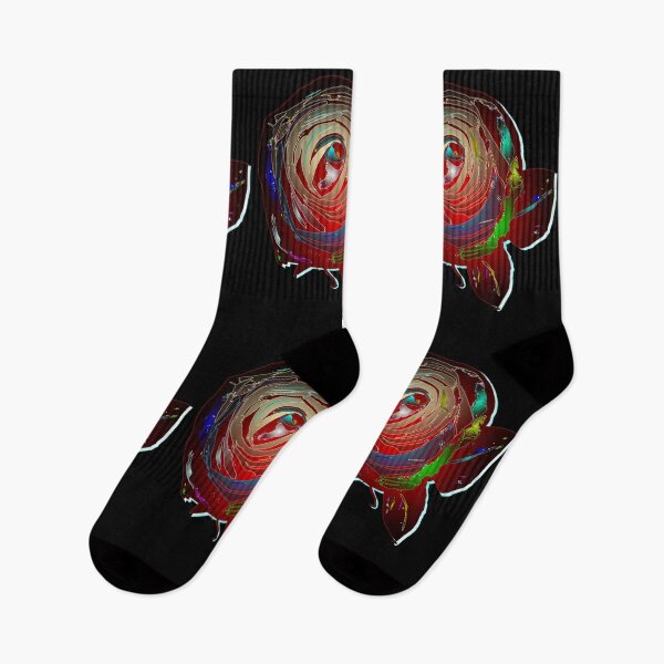 Item preview, Remix Rose of Another Color Digital Glitch Goth designed and sold by MOP-tees.