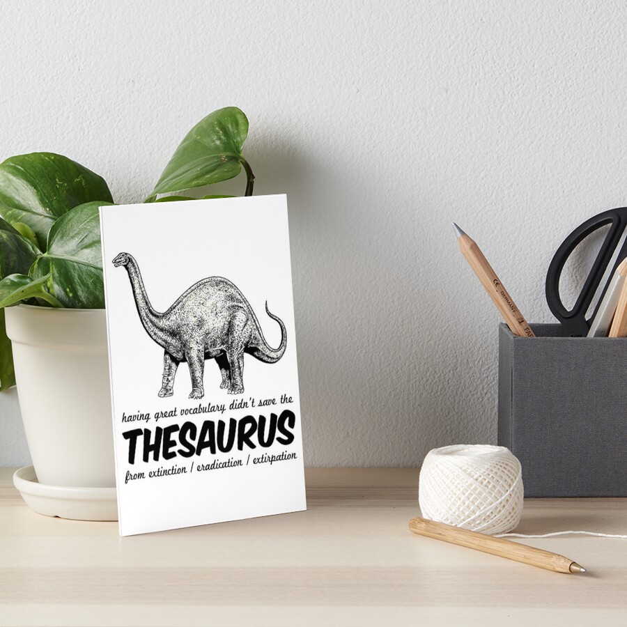 "Thesaurus the dinosaur" Art Board Print for Sale by Achilleus Redbubble