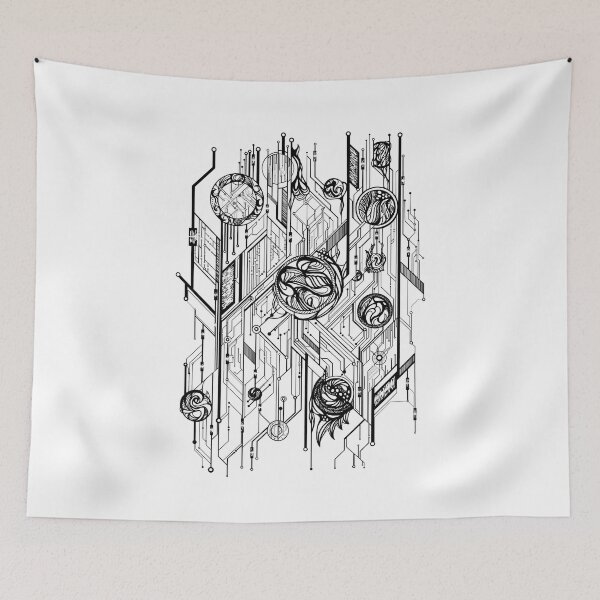 Item preview, Zen Doodle 6 Circuitry Black Ink designed and sold by EdgeWares.