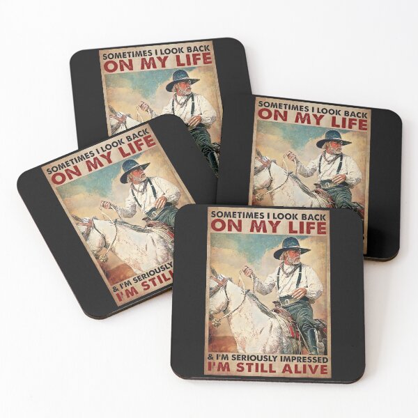 Item preview, Sometimes I Look Back On My Life And I'm Seriously Impressed I'm Still Alive - old men riding horse designed and sold by SockaArt1.