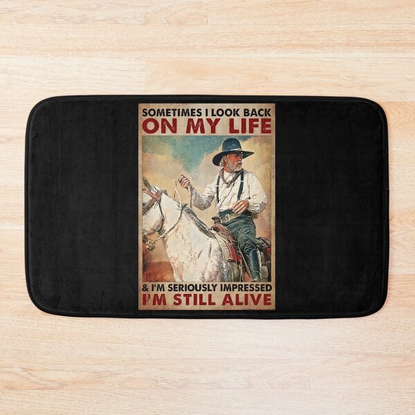 Item preview, Sometimes I Look Back On My Life And I'm Seriously Impressed I'm Still Alive - old men riding horse designed and sold by SockaArt1.